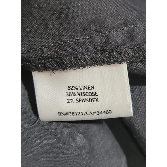 Eileen Fisher Women's Pants 24W Italian Fabric Crepe Stretch Gray Linen Blend #Z - Picture 7 of 11